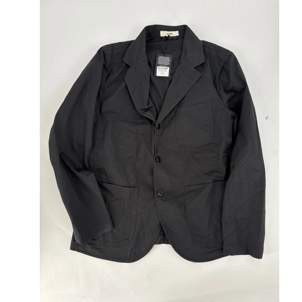 Buck Mason Jet Carry On Jacket Mens Small Black Cotton Blazer